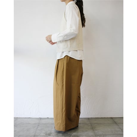 ASEEDONCLOUD アシードンクラウド　Sail cloth Jyunreika trouser #camel 【送料無料】