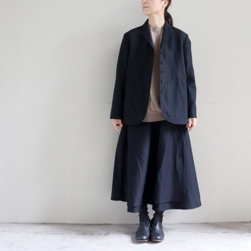 ホームスパン超美品 ダークグレー フレアスカート 再入荷** homspun ホームスパン W/Lラップフレアスカート