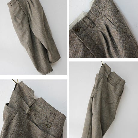 ASEEDONCLOUD アシードンクラウド　Hyouryushi herringbone Lighthouse Trousers #Beige 【送料無料】