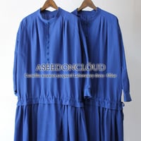 ASEEDONCLOUD アシードンクラウド　Camellia sinensis jacquard Laboratory dress  #Blue