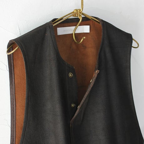 ASEEDONCLOUD アシードンクラウド　Immunity cloth Reseacher waistcoat #Dark brown 【送料無料】