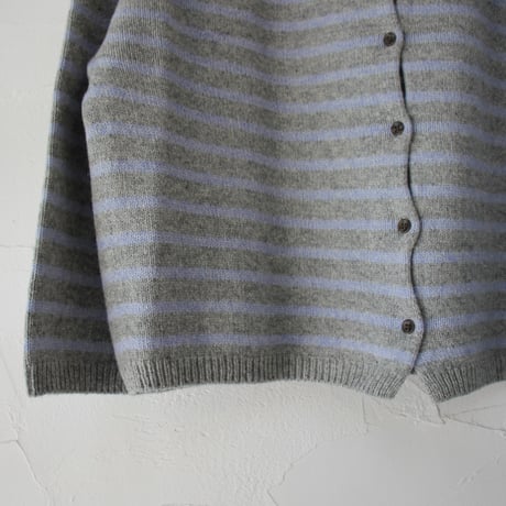 maomade マオメイド　エアーヤーンパネルしましま２WAYプルオーバー　#ネイビー、グレー
