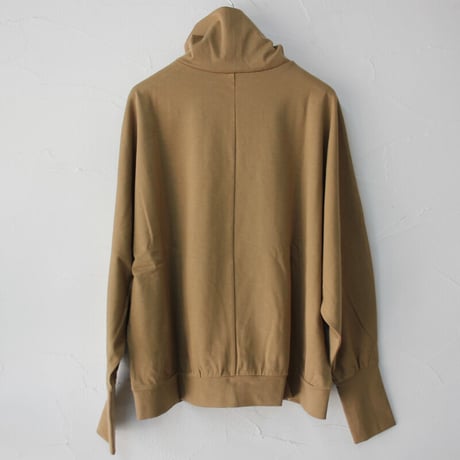 **ベージュ、オールドブルーのみ再入荷** Linenya リネンヤ　コットンシルクハイネックプルオーバー　#ブラック、ネイビー、ベージュ、オールドブルー　【送料無料】
