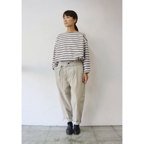 amne アンヌ　CORDUROY belterd bonito #Ivory 【送料無料】