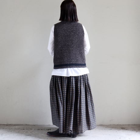 ASEEDONCLOUD アシードンクラウド　Blushed knit vest　#dark brown 【送料無料】
