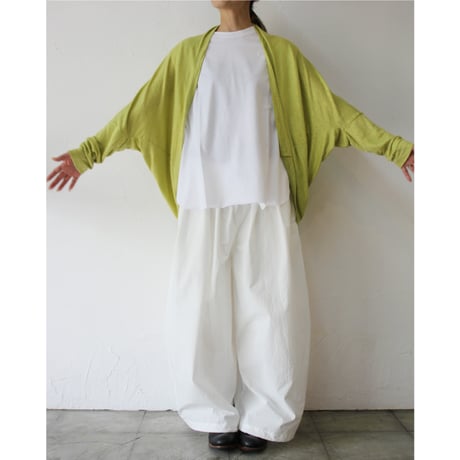 TRAVAIL MANUEL トラバイユマニュアル　リネン天竺ボレロカーディガン　#イエロー