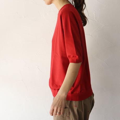 **またまたまた再入荷** LinenYa リネンヤ　as it is.　コットンクルーネック半袖ニット
