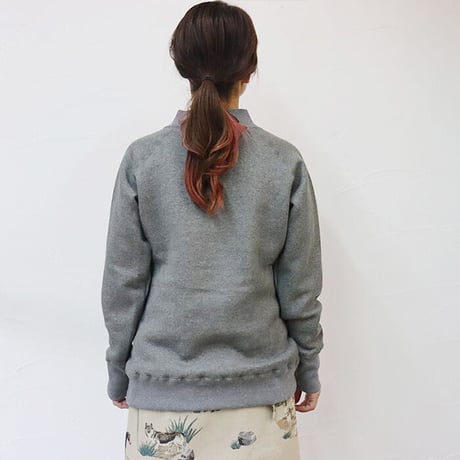atelier naruse アトリエナルセ　freece cotton mock neck sweat　コットン裏毛モックネックスウェット　#杢グレイ　【送料無料】