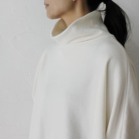**またまた再入荷** LinenYa リネンヤ　ミニ裏毛ハイネックプルオーバー　#ブルー、アイボリー　【送料無料】