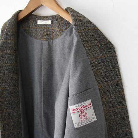 atelier naruse アトリエナルセ　ハリスツィードウールコクーンコート Harris Tweed wool cocoon coat