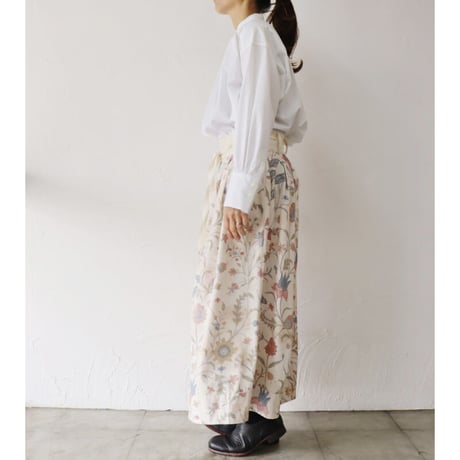 ASEEDONCLOUD アシードンクラウド　Antique flower print Memento culottes #ナチュラル　【送料無料】