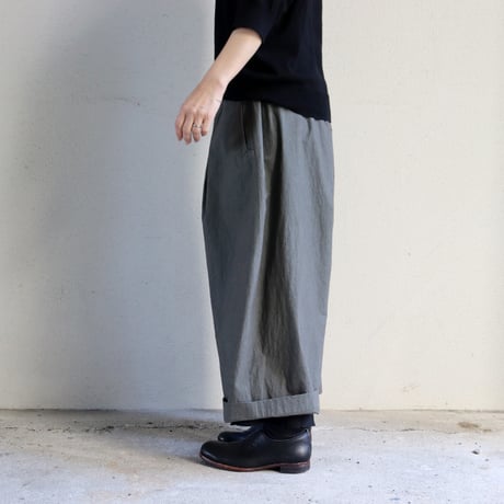atelier naruse アトリエナルセ　コットンガウチョパンツ　cotton gaucho pants　#キャメル、チャコール　【送料無料】