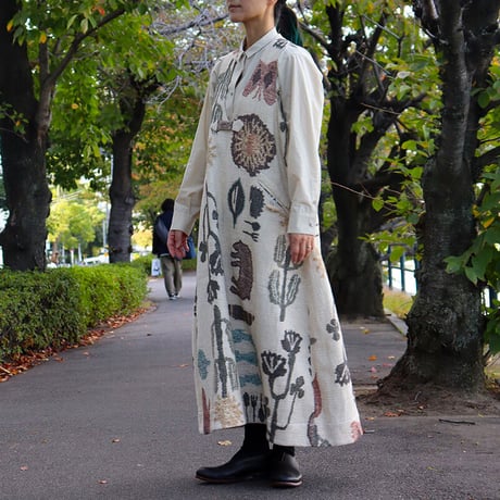 ASEEDONCLOUD アシードンクラウド Antique kilim print Forest king dress アンティークキリムプリントワンピース