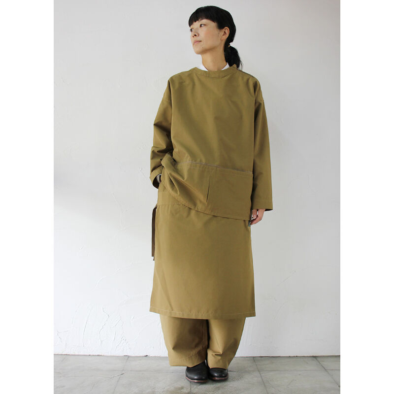 極美品★ASEEDONCLOUD★HW apron★ウール エプロン★カーキ 極美品☆ASEEDONCLOUD☆HW apron☆ウール エプロン☆カーキ