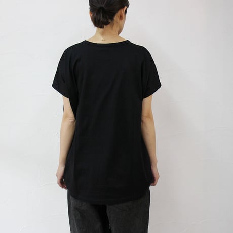 **再入荷** TRAVAIL MANUEL トラバイユマニュアル　シルケット天竺バルーンTシャツ　#オフ白、ブラック、ネイビー