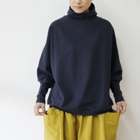 **再入荷** Linenya　リネンヤ　ミリタリー復刻フライスハイネックプルオーバー　#グレー、ネイビー　【送料無料】
