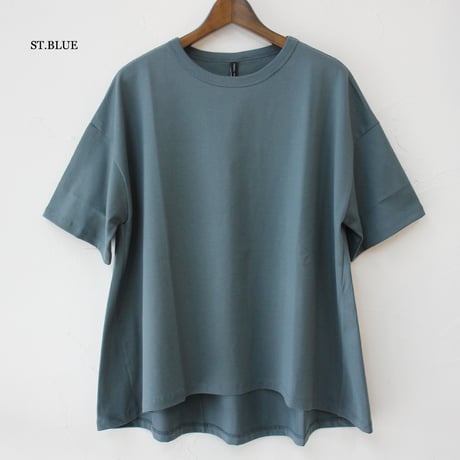**再入荷** TRAVAIL MANUEL トラバイユマニュアル　ミディ天竺バックフレアTシャツ