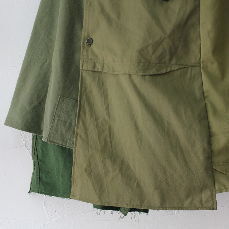 ARTE POVERA アルテポーヴェラ RE-ARMEEシャツMIXアシンメトリー 