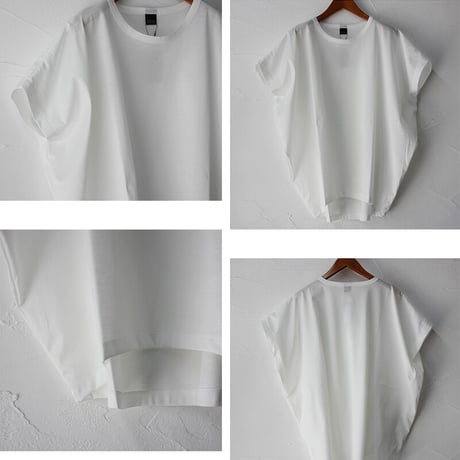**再入荷** TRAVAIL MANUEL トラバイユマニュアル　シルケット天竺バルーンTシャツ　#オフ白、ブラック、ネイビー
