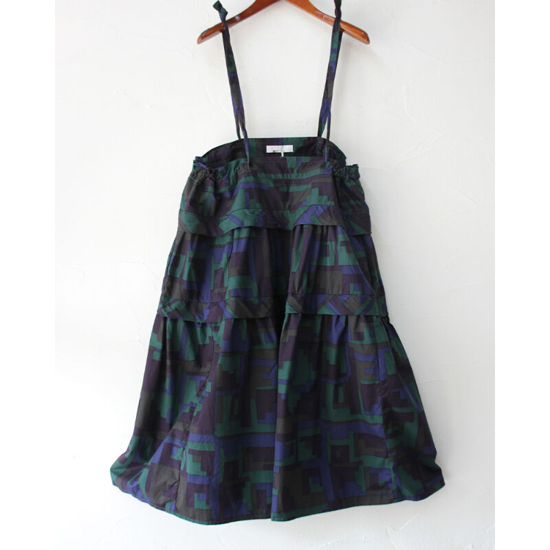 homspun ホームスパン パッチワークプリントティアードスカート  