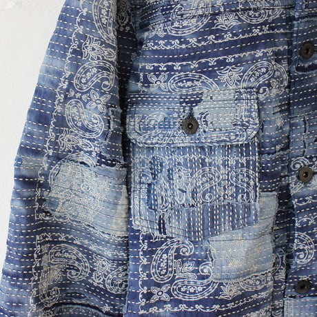 FUNSET OF ART ファンセットオブアート COF IDGバンダナBORO2nd GJKT #indigo 【送料無料】