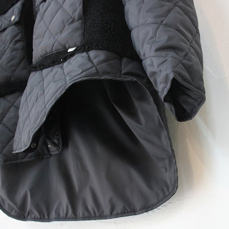 anme アンヌ　BOA/QUILT useful coat　#ブラック　【送料無料】
