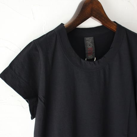 **2025春夏分到着**homspun ホームスパン　30/1天竺フレンチTシャツ　#サラシ、サックス、ダークグリーン、ブラック