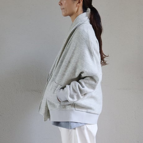 MAGALI マガリ　コットンウールニット・ショールカーディガン　#ブラック、杢グレー、杢ベージュ