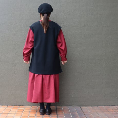 ARTE POVERA アルテポーヴェラ　ハードインレイVネックチュニック　#生成り、黒