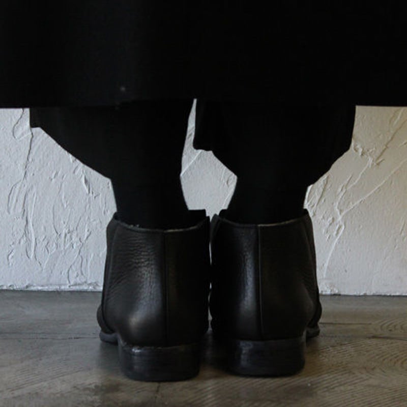 PORTAILLE ポルタユ F18サイドゴアショートブーツ・OIL VACHETTA ♯ブラ