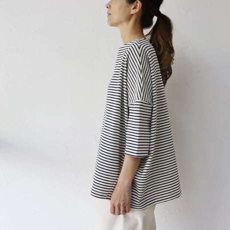**またまた再入荷**　Linenya リネンヤ　デラヴェボーダー７分袖Tシャツ　【送料無料】