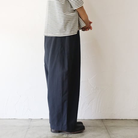 homspun ホームスパン　バルキーシーチングギャザーパンツ　#ネイビー