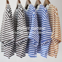 atelier naruse アトリエナルセ　コットンボーダーカットソー（半袖）｜cotton border cut&sewn（short sleeves）