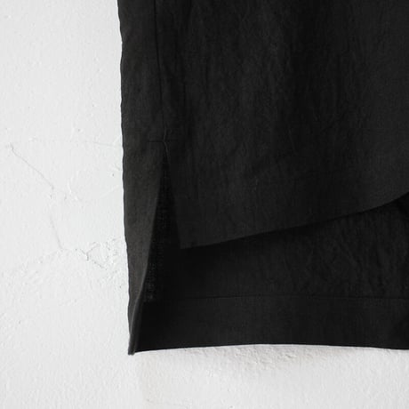 atelier naruse　アトリエナルセ　リネンノースリーブブラウス＋リブ　linen no-sleeve blouse ＋rib　#ブラック