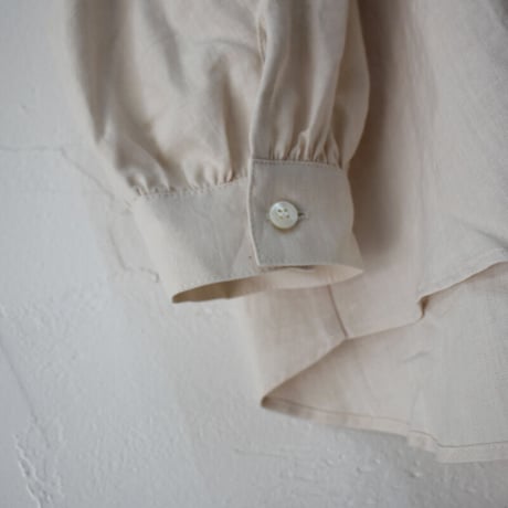 **再入荷** Linenya リネンヤ　リネンバンドカラーシャツ　#ホワイト、アイボリー、グレー、ブラック