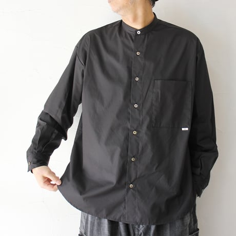 amne アンヌ　ドライピマクラシックシャツ　#ブラック　【送料無料】