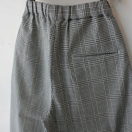 ARTE POVERA アルテポーヴェラ インディゴグレンチェック2タックイージーパンツ　#シロｘインディゴ