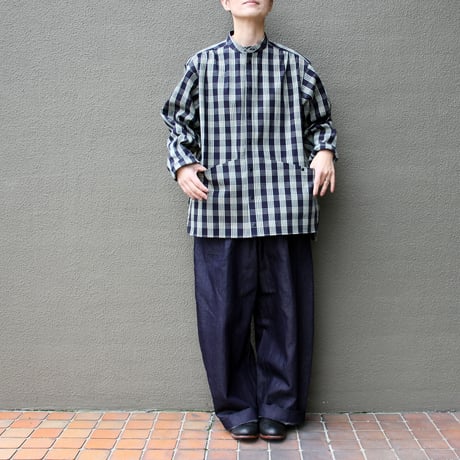 ASEEDONCLOUD アシードンクラウド　HandWerker ハンドベイカー HW light coat #indigo check