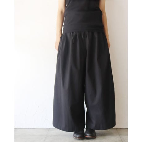 **またまた再入荷** LinenaYa リネンヤ　ハイウエストワイドパンツ　#ブラック　【送料無料】