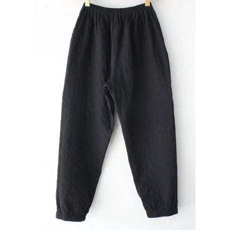 **再入荷** homspun ホームスパン　30/1天竺キルティングパンツ　#ブラック　【送料無料】