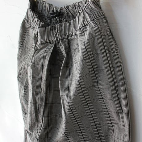 **サイズ欠け再入荷** TRAVAIL MANUEL トラバイユマニュアル　C/Lチェックワッシャーフルサドルパンツ　【送料無料】