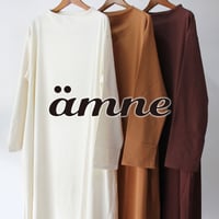 amne アンヌ　Jersey bottle dress #natural,umber,chocolate 【送料無料】