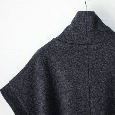 **TOPネイビーのみ再入荷** LinenYa リネンヤ　ハイネックニットベスト　#TOPネイビー、ネイビー、ブラウン　【送料無料】