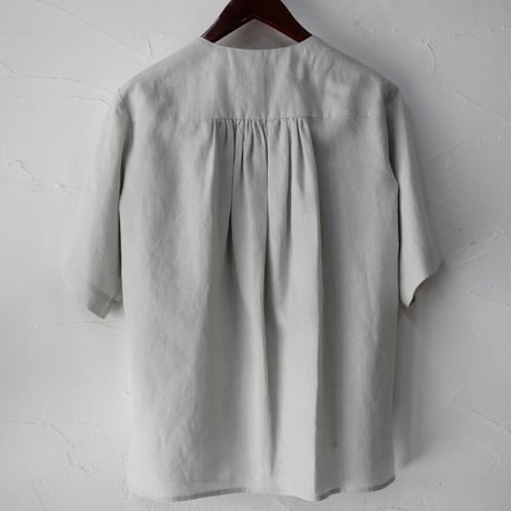 atelier naruse アトリエナルセ　リネンVネックシャツ｜linen V neck shirt