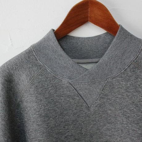 atelier naruse アトリエナルセ　freece cotton mock neck sweat　コットン裏毛モックネックスウェット　#杢グレイ　【送料無料】