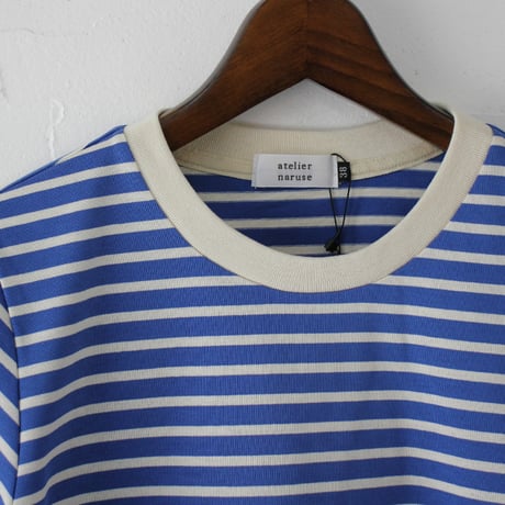 **再入荷**　atelier naruse アトリエナルセ　コットンボーダーカットソー（長袖）cotton border cut&sewn（long sleeves）