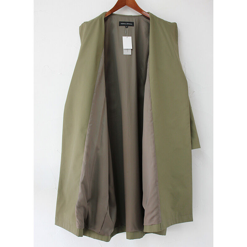 ☆専用☆TRAVAIL MANUEL ツイルオーバーコート カーキ TRAVAIL MANUEL  