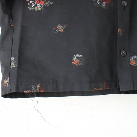 ASEEDONCLOUD アシードンクラウド　Butterfly garden jacquard Recreation shirt　#ブラック　【送料無料】
