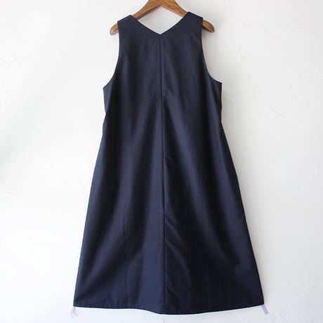 **またまたまた再入荷**LinenYa リネンヤ　Vネックジャンパースカート　#ブラック、ネイビー