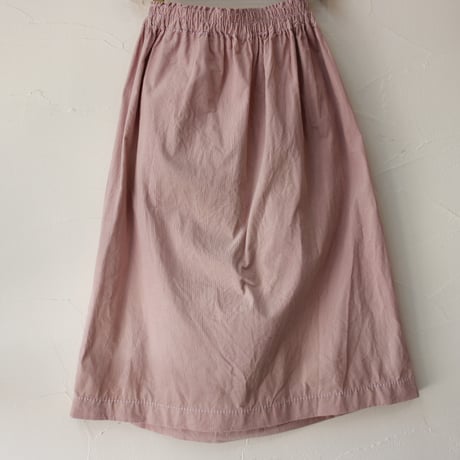 **再入荷** homspun ホームスパン　細コールギャザースカート　#シロ、ピンク、ブラック